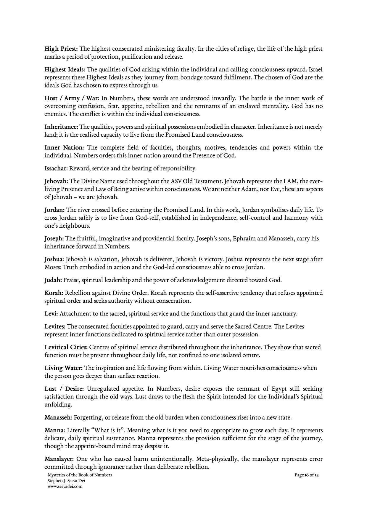 Mysteries of the Book of Numbers, page 16