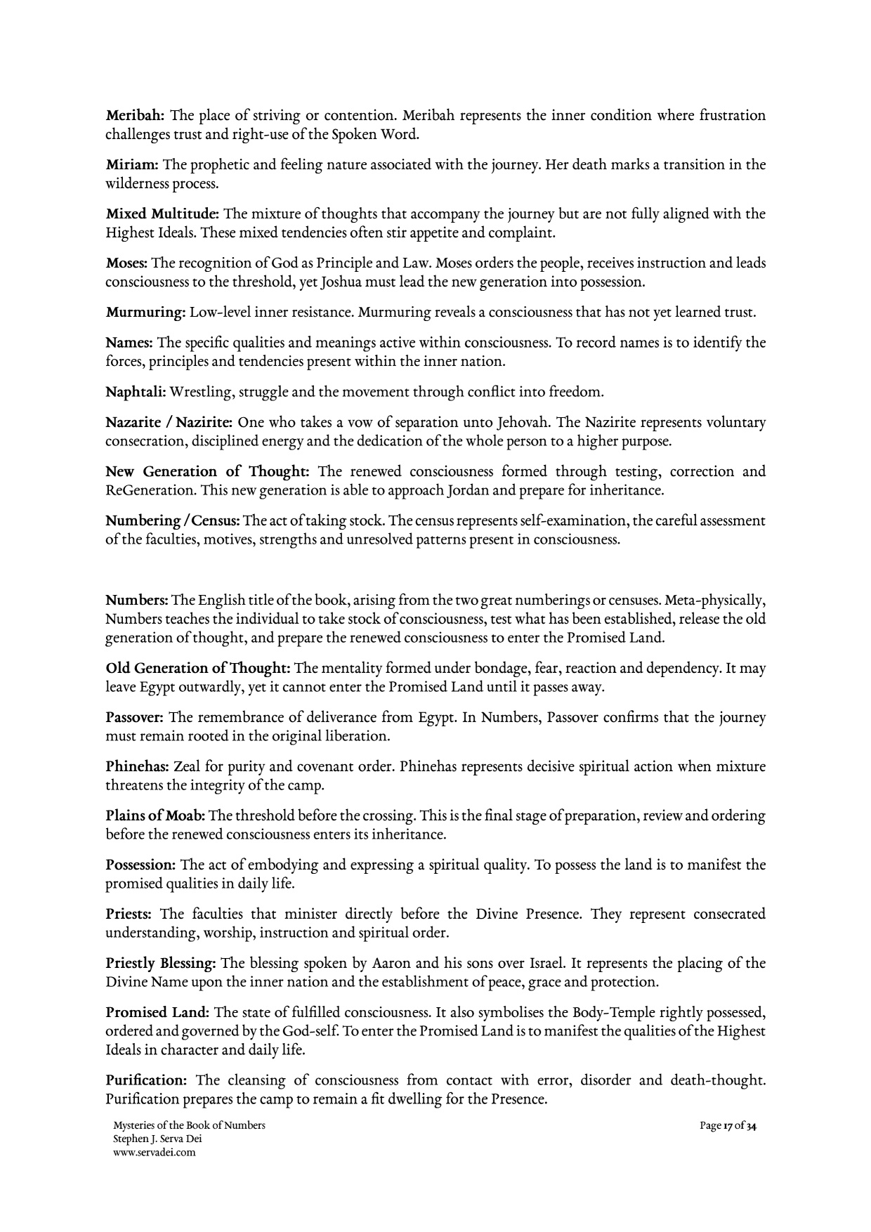 Mysteries of the Book of Numbers, page 17